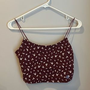 Floral cropped tank top